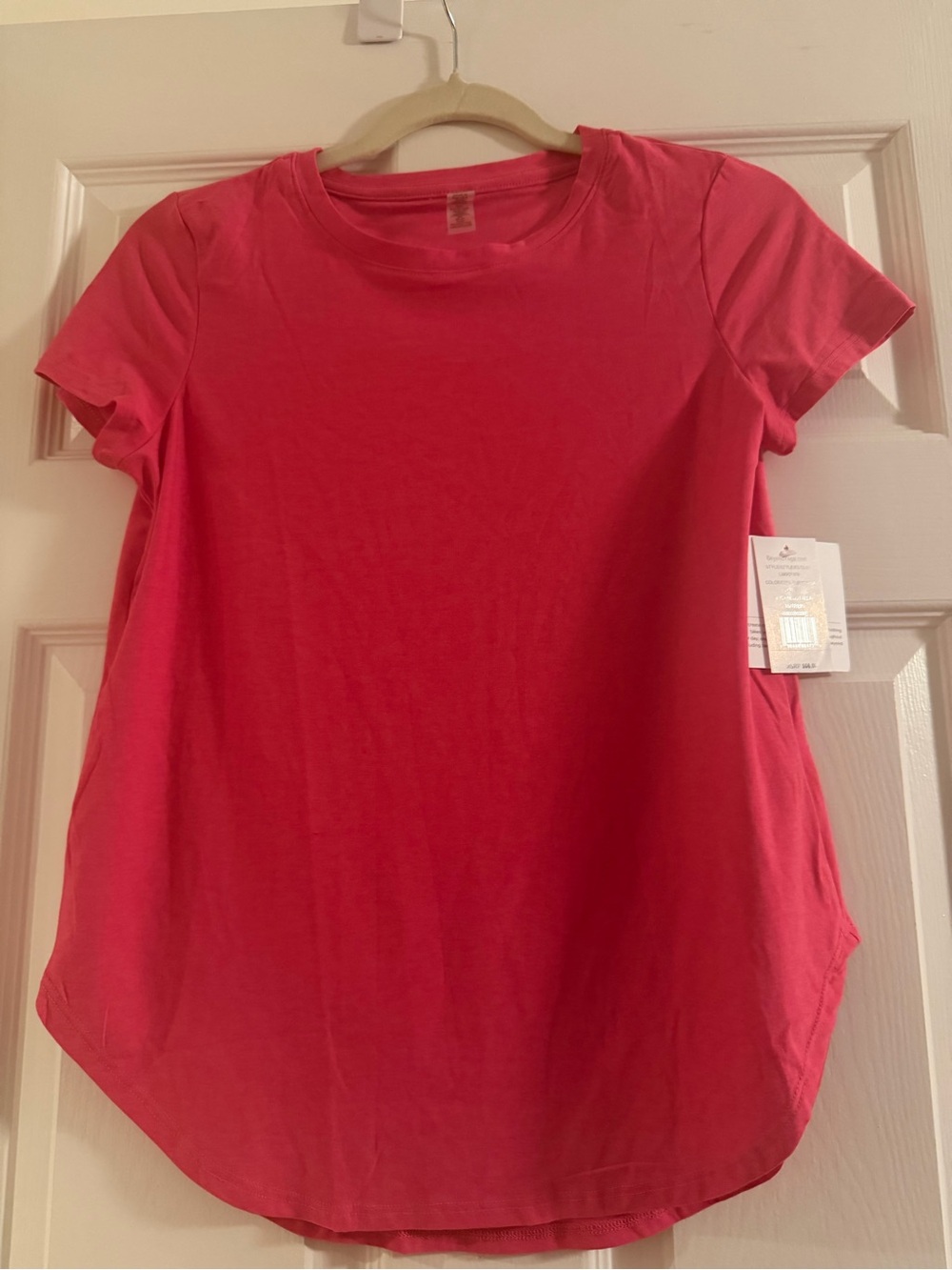 Beyond Yoga Women’s Short Sleeve Crewneck Rounded Hem - Pink XS On the Down Low